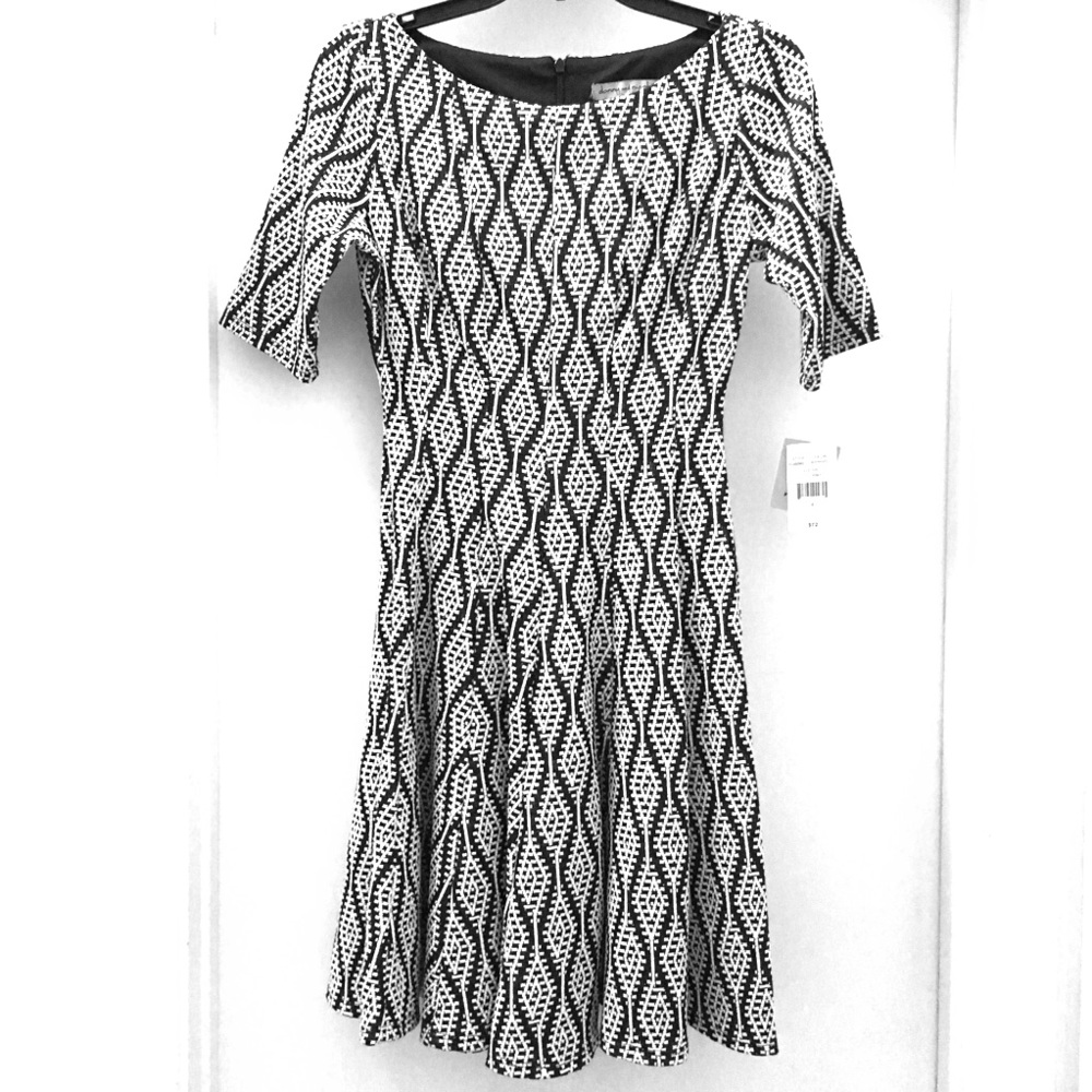 ⬇️⬇️Danny & Nicole Textured Fit & Flare Dress